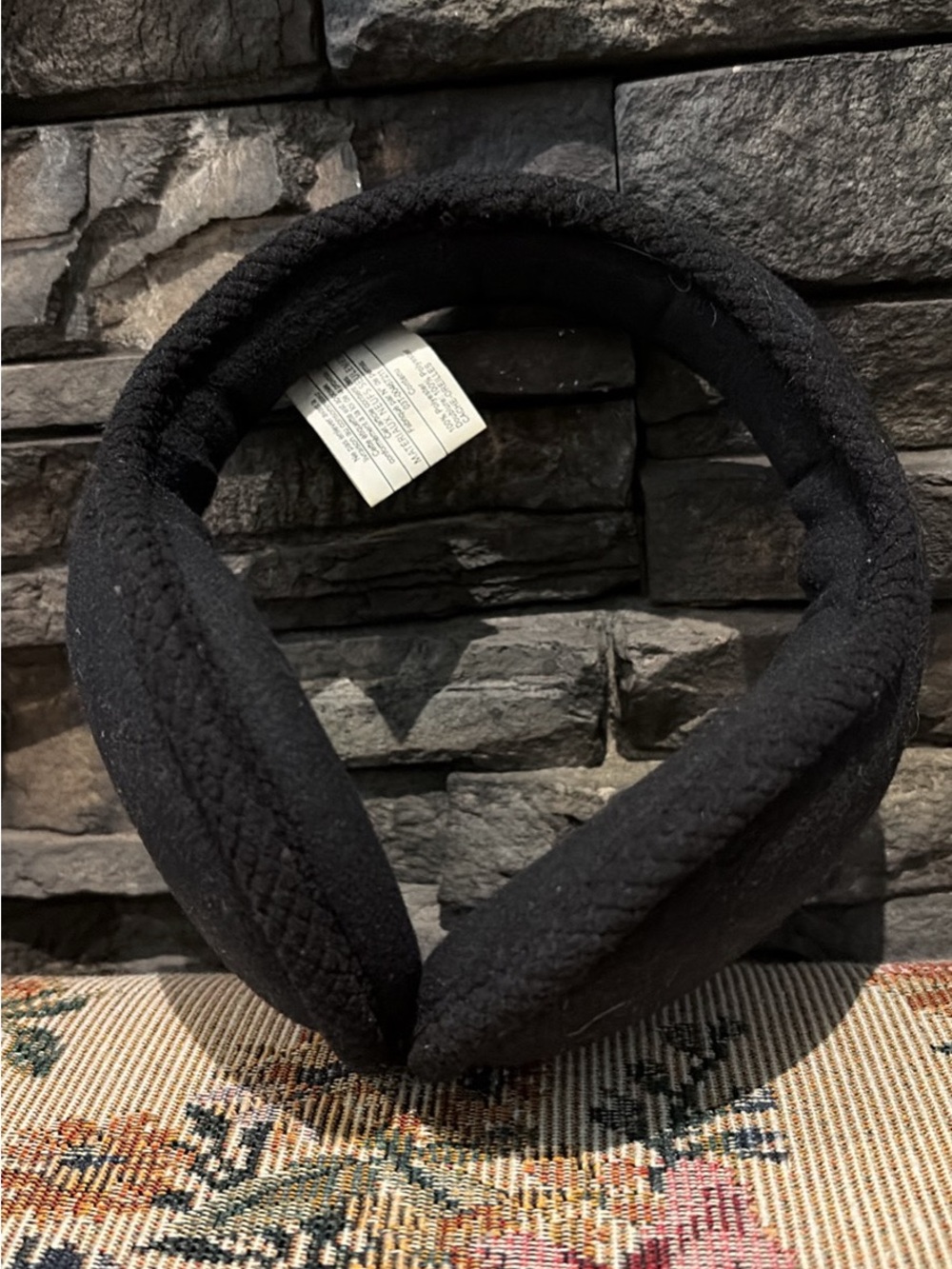 Plush Black Ear Warmer Headband - Women's Winter Accessory